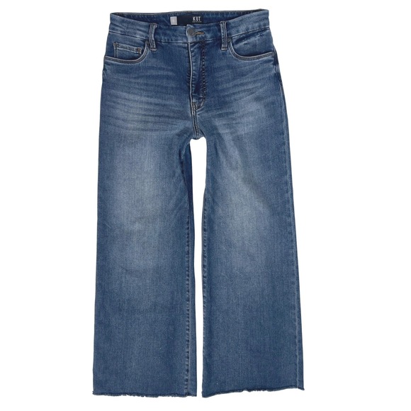 Kut from the Kloth Denim - KUT from the Kloth Meg Fab Ab Wide Leg Jeans 2 High Rise 90s Retro Boho Raw Y2K